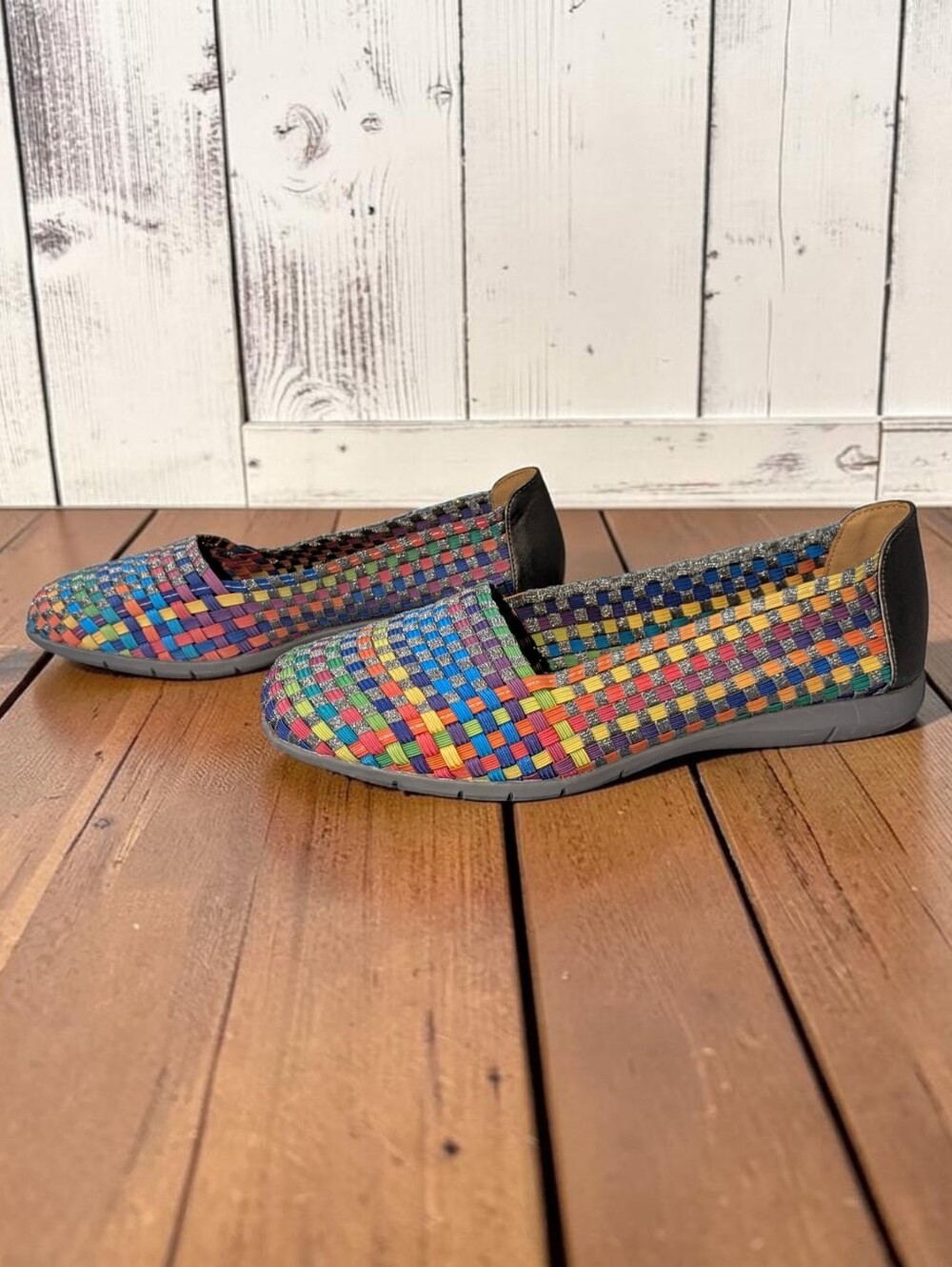Comfortview Multicolor Woven Slip-On Loafer Flats Size 10.5